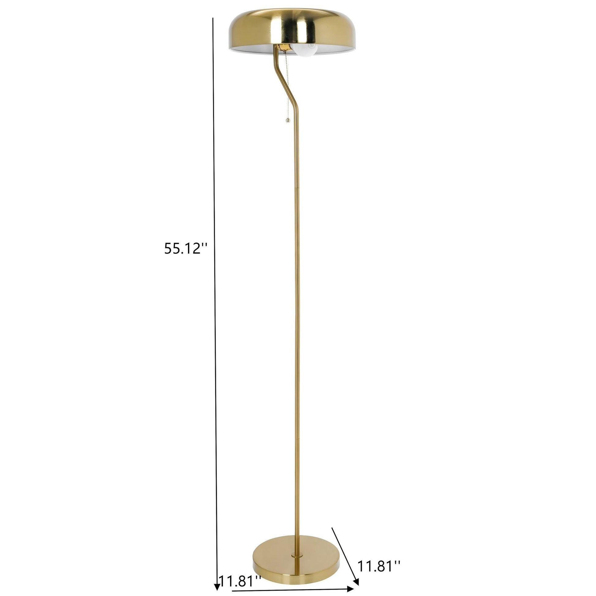 Brass Dome Floor Lamp – Modern Accent Lighting