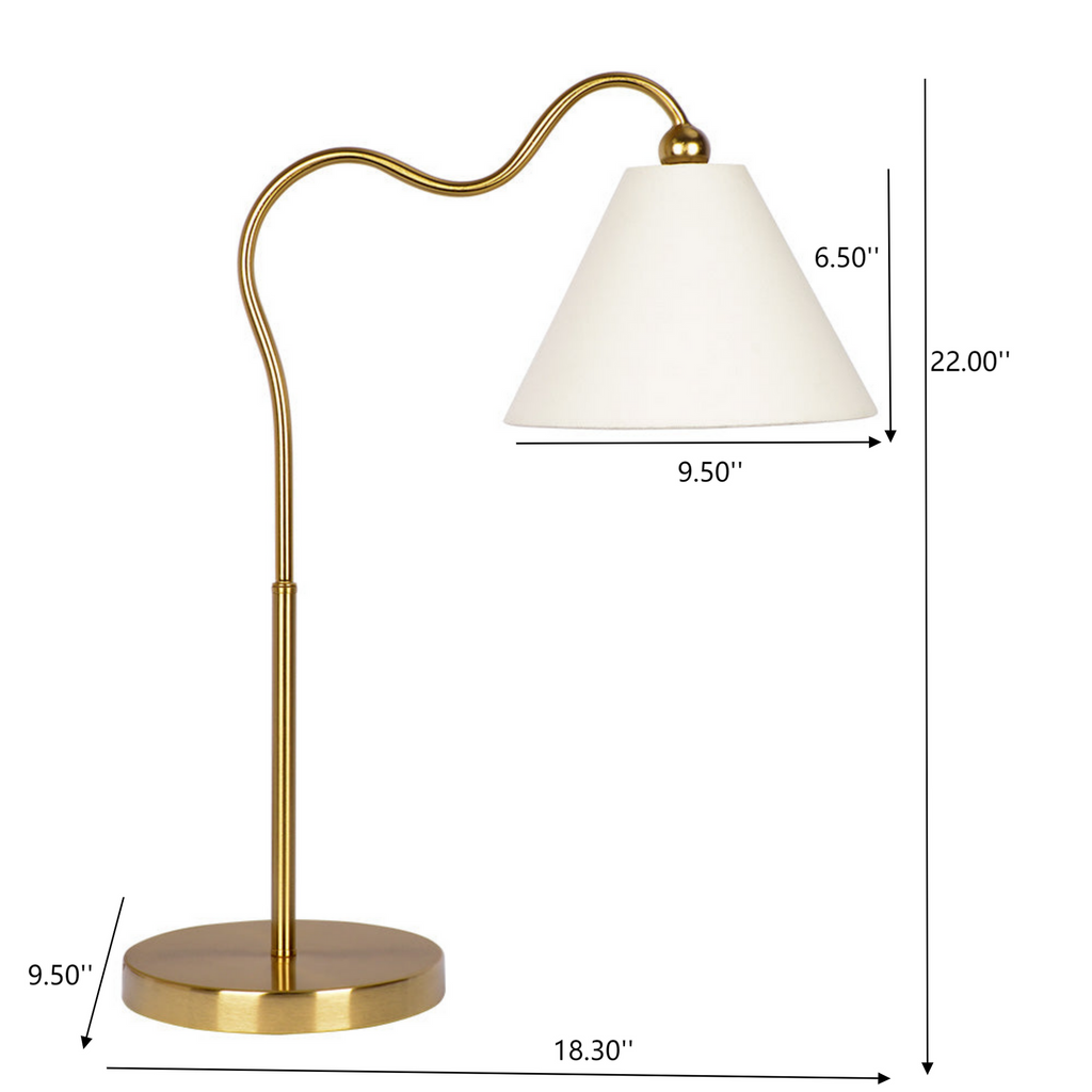 Elegant Brass Table Lamp – Modern Home Decor