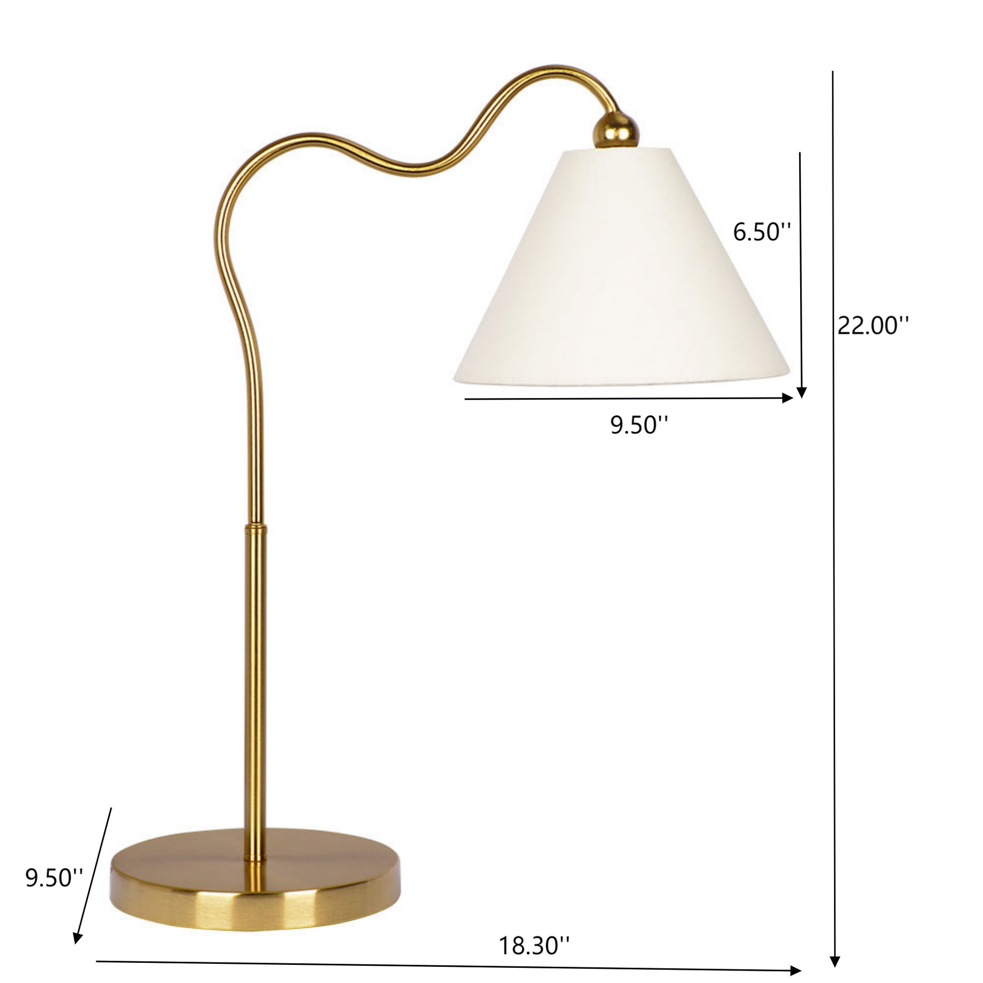 Elegant Brass Table Lamp – Modern Home Decor