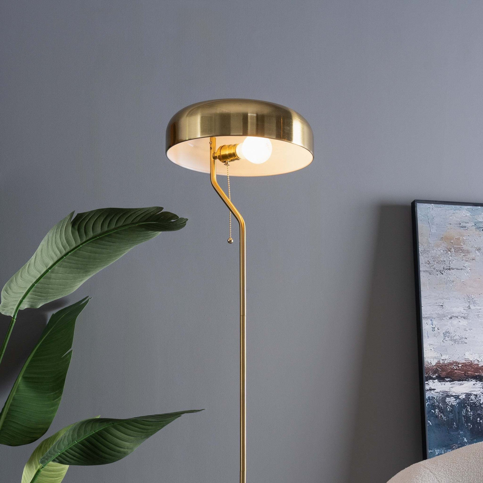 Brass Dome Floor Lamp – Modern Accent Lighting