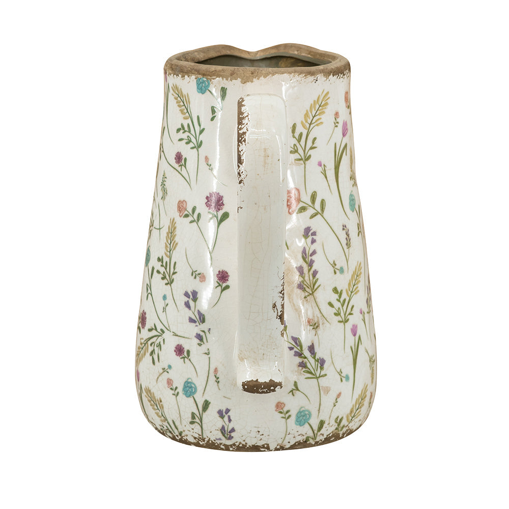 Floral Pitcher Vase – Meadow Style Decor