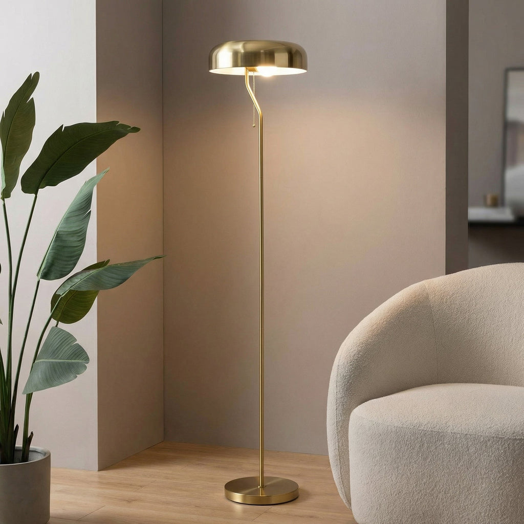 Brass Dome Floor Lamp – Modern Accent Lighting