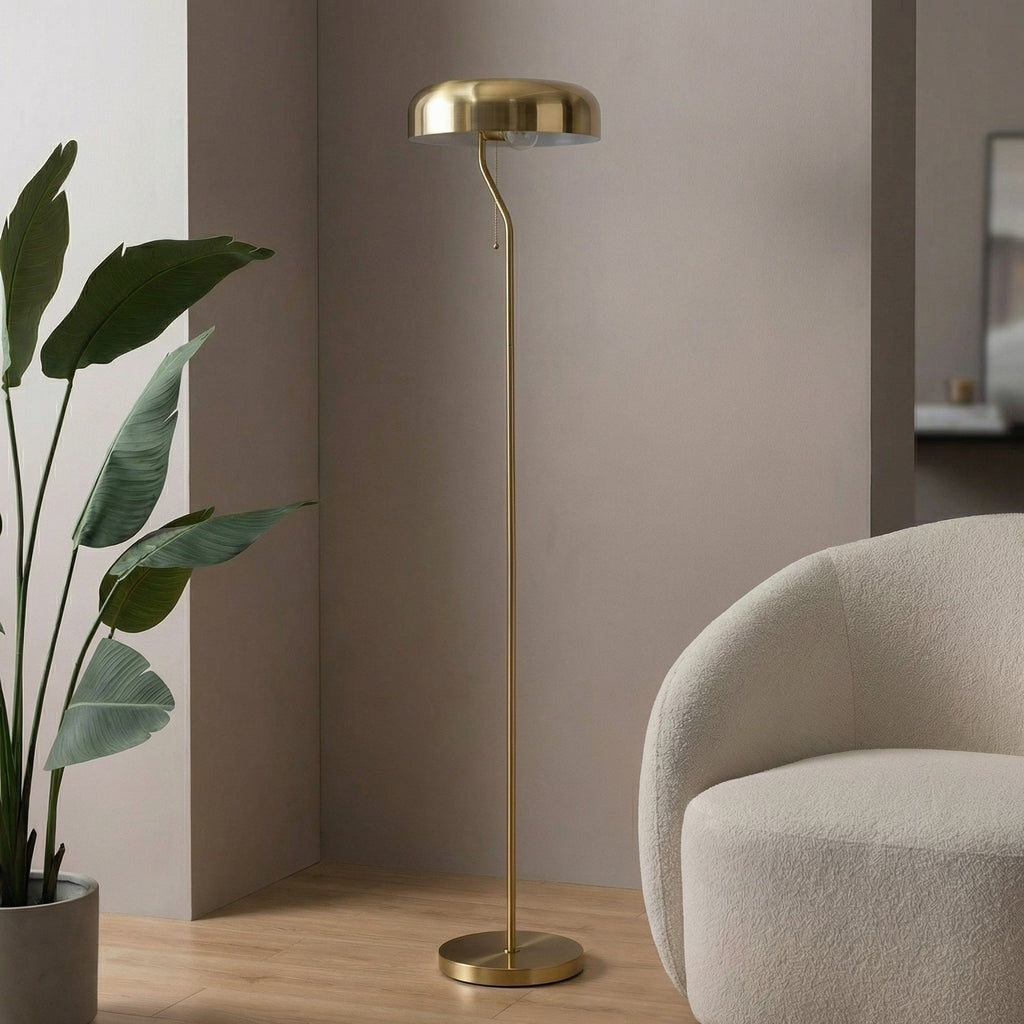 Brass Dome Floor Lamp – Modern Accent Lighting